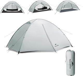 Naturehike Giling UL Schnellaufbau Ultraleicht Wanderzelt 1.37-1.64kg, PU2000+ Wasserdicht Winddicht Camping Zelt, Schnellaufbau 4-Saisons-Rucksackzelt mit Belüftungssystem, Wanderzelt 1-2 Personen