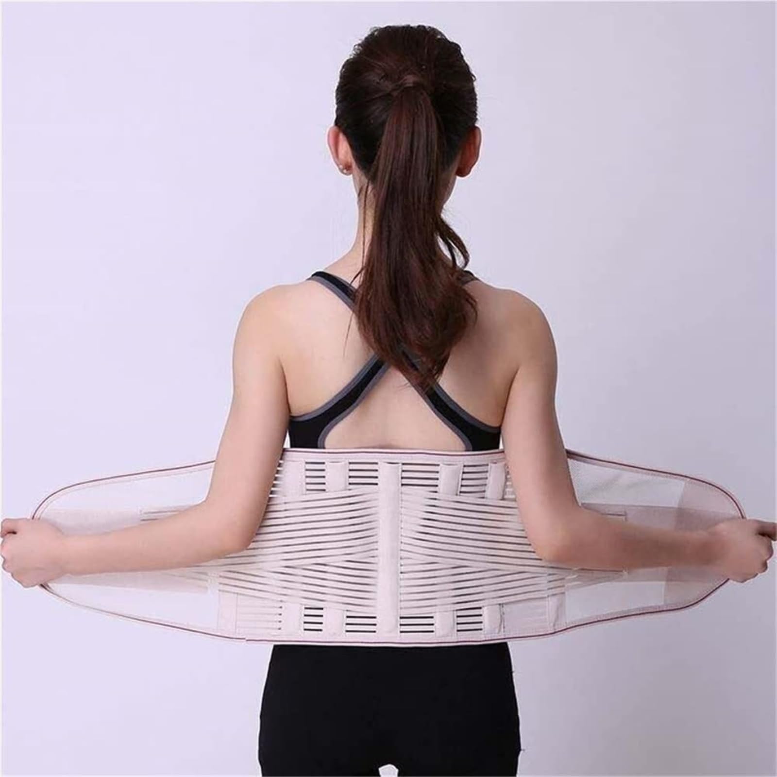 Entrenador De Cintura Soporte Lumbar Transpirable Para La Espalda Baja, Cinturón De Descompresión Ajustable Para La Cintura, Corrector De Postura De La Espalda Fajas Reductoras Abdomen