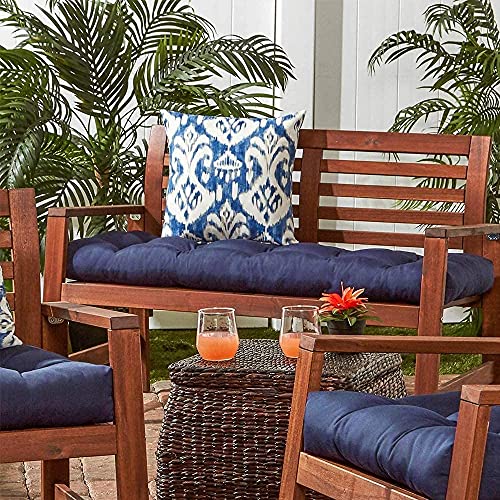 Cojín para banco de jardín rectangular columpio suave azul 120x50 5