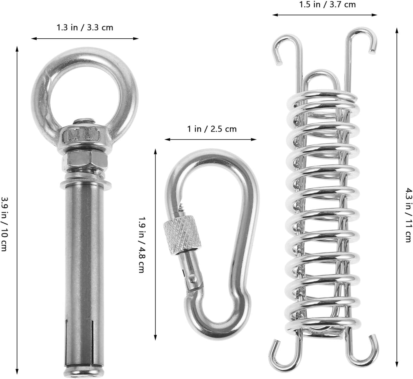 Dog Tie-Out Stake with Swivel Hook, Stainless Steel Ground Anchor for Outdoor Pet Tethering, Heavy Duty Metal Stake Suitable for Dogs to 50 Lbs