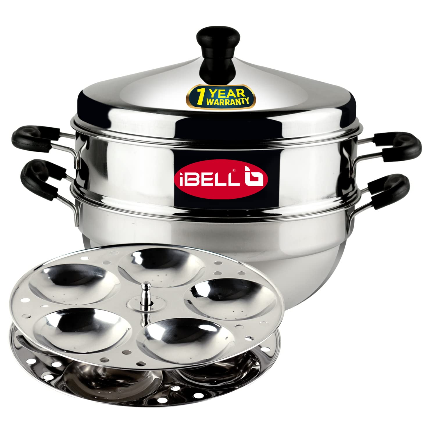 IBELL Stainless Steel 2 Plate Idli Pot with Kadai, (3L) Silver (B08G7YGBWS) Amazon Price History, Amazon Price Tracker