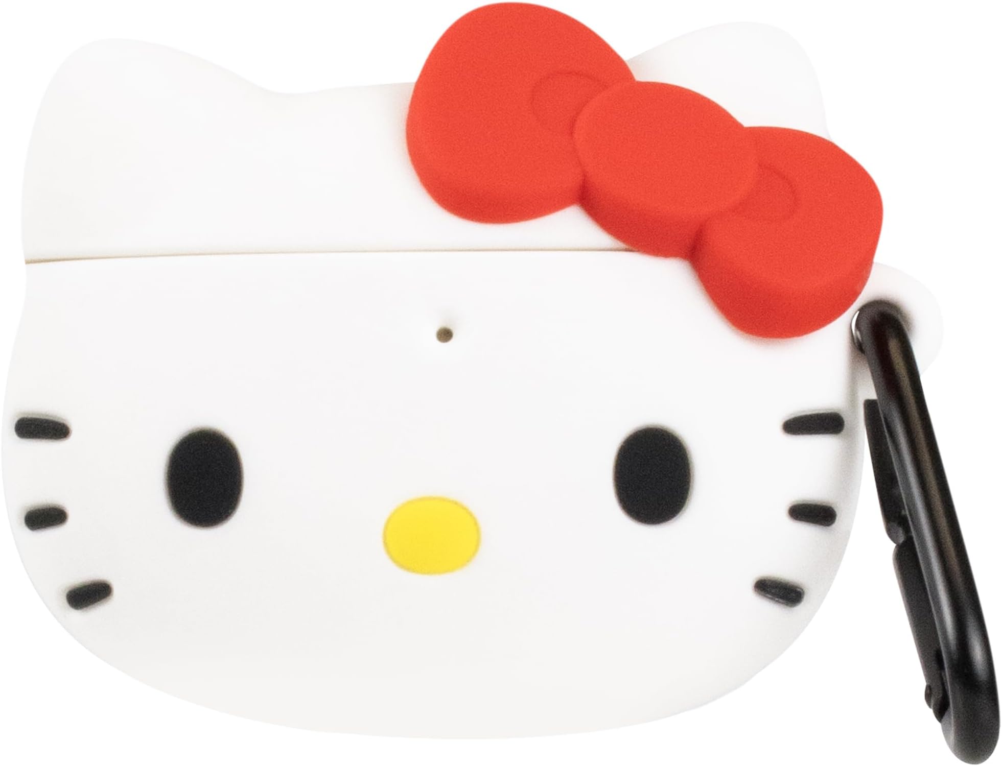 X Sanrio Cute Silicone Protective Cover Designed For Airpods 1/2 Case [Carabiner Clip Included] [Wireless Charging Compatible] - Hello Kitty, White