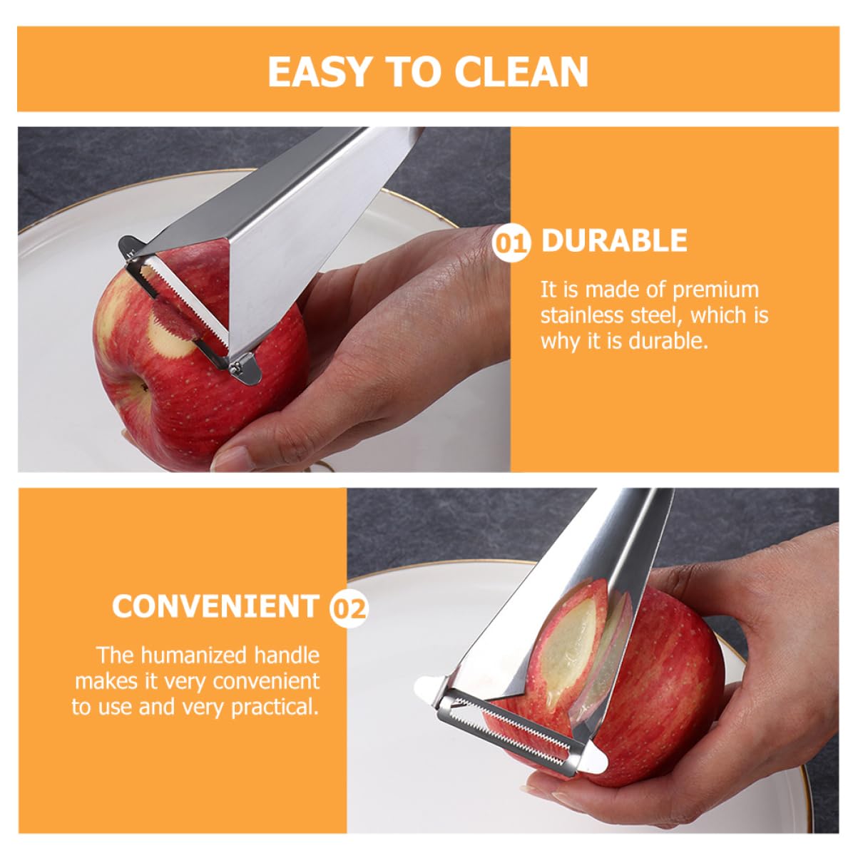 Cabilock 2 Juegos Recortadora De Pelo Triangular De Manzana Cortador De Frutas Canasta De Frutas Para La Cocina Vaso Picador De Frutas Tabla De Quesos Silver Acero Inoxidable 2 Piezas * 2