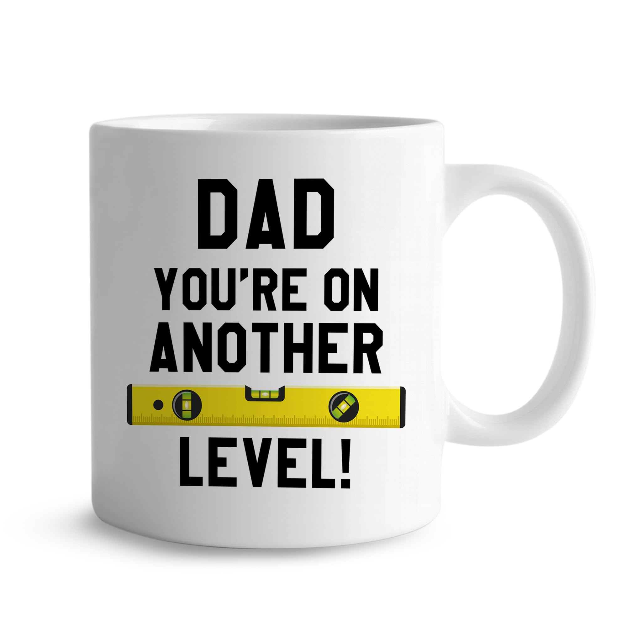 RED OCEAN Dad Funny Ceramic Mug On Another Level DIY Handyman Gift Father's Day Birthday Gifts for Dad from Daughter Son Builder Gift for Him Fathers Day Present
