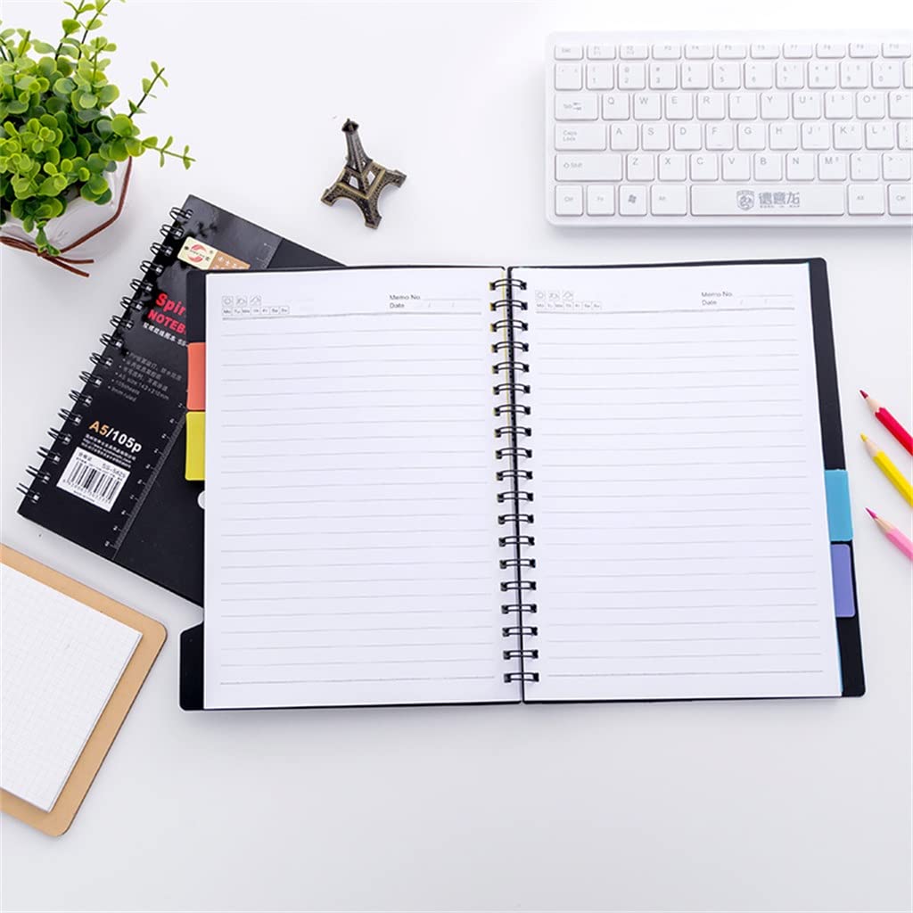 TAHALI Quaderno classificato a Spirale A6/A5/B5 Quaderno a Fogli mobili for Studenti Business Graffiti Book (Color : 1-Pack, Size : A6)