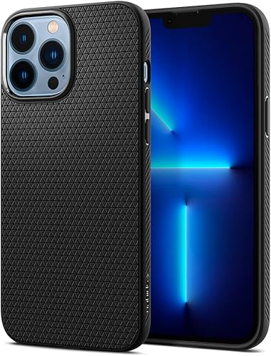 Spigen Liquid Air - Funda diseñada para iPhone 13 Pro Max (2021), color negro mate