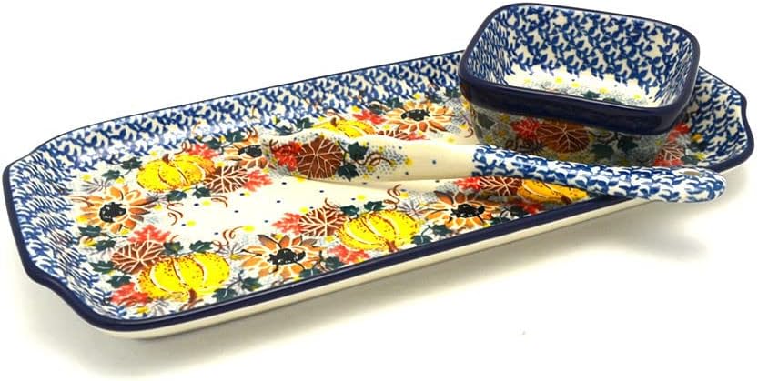 Polish Pottery Appetizer Serving Set - Unikat Signature - U4741