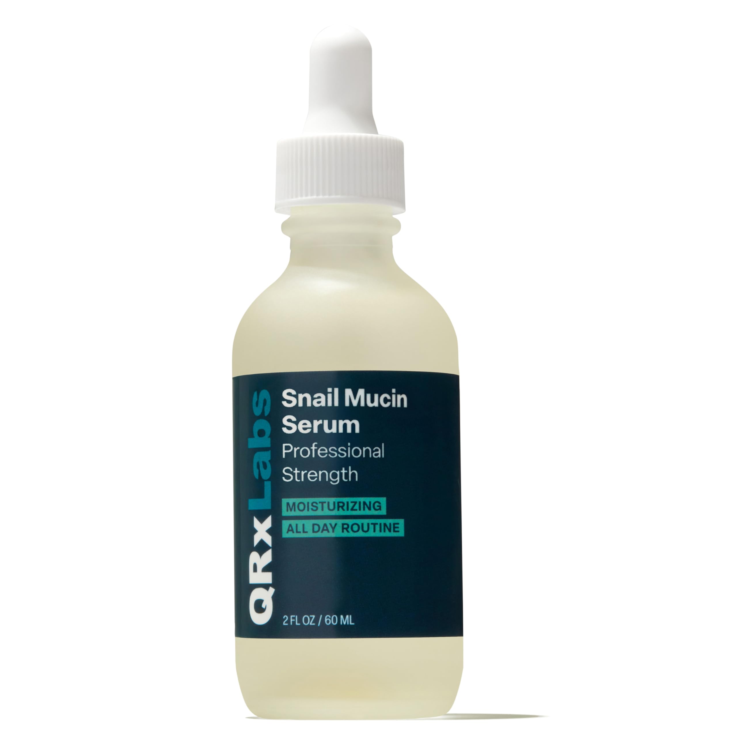 QRxLabs Snail Mucin Serum – Hydrates, Plumps & Brightens – With Collagen for Firm, Radiant Skin – Gently Exfoliates for a Smooth Glow – 2 oz