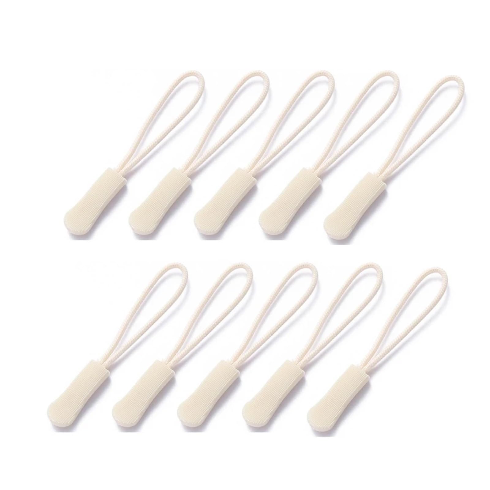 Replacement Zipper Pulls, Zipper Pull 250 Pcs Multicolor Replacement End Fit Rope Tag Buckle Fixer(Beige)