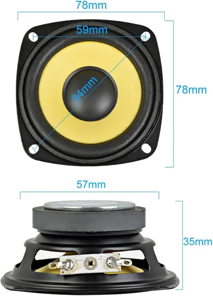 2 Parlantes Portátiles 3 Pulgadas 4 Ohm 10W Audio Multimedia DIY miniatura 3
