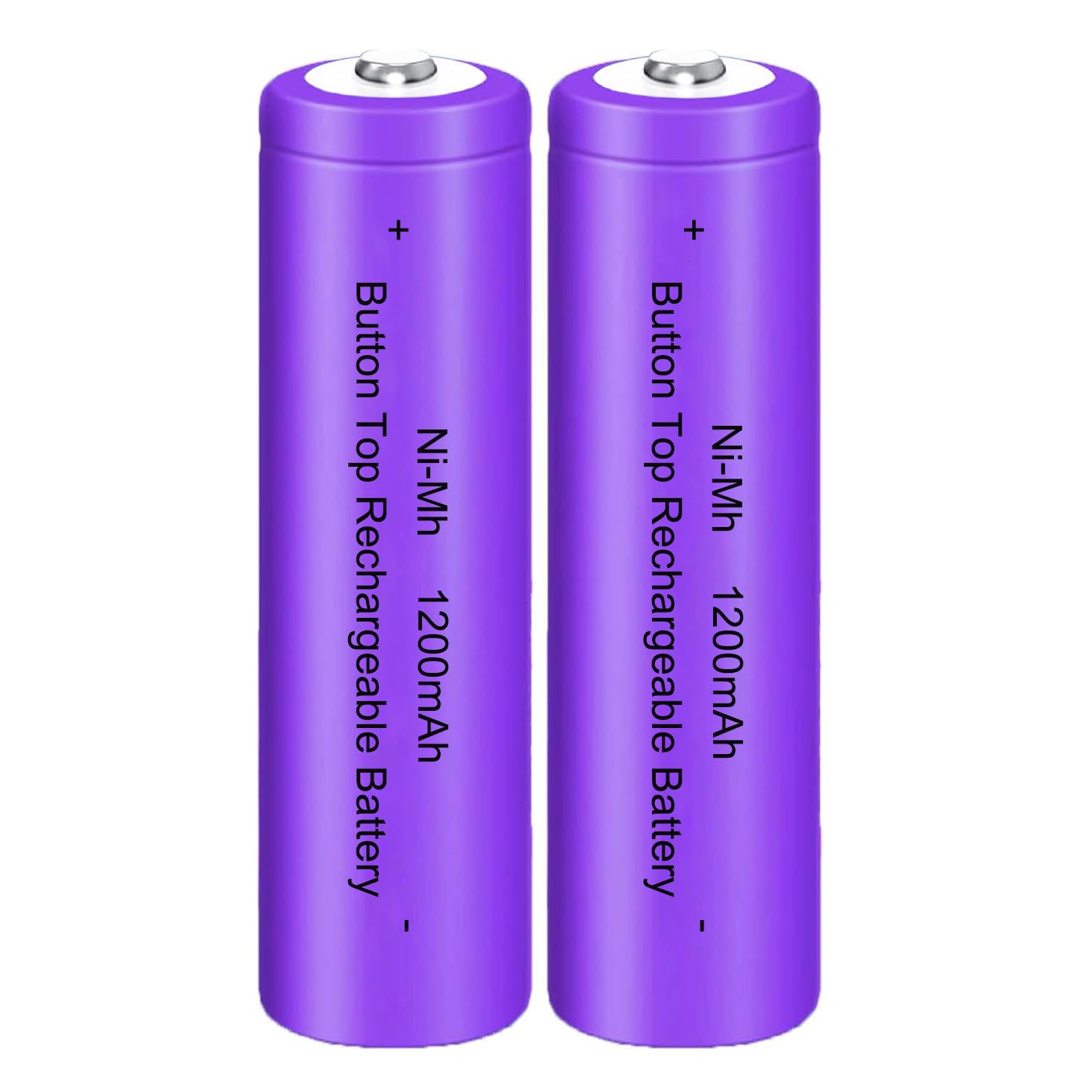 valuoso 2-Pack Ni-MH 3.7V 1200mAh Button Top Rechargeable Battery