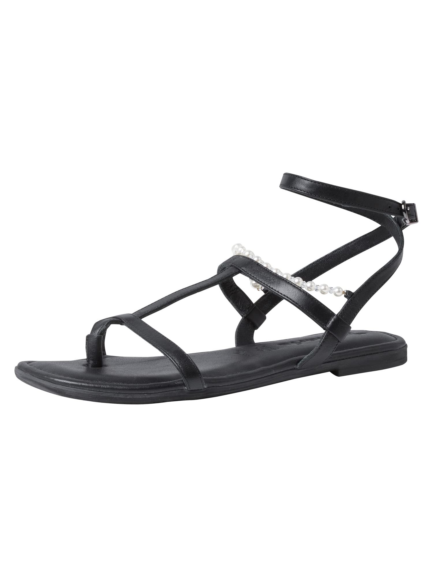Tamaris Damen 1-1-28155-38, Flat Sandal, Black,