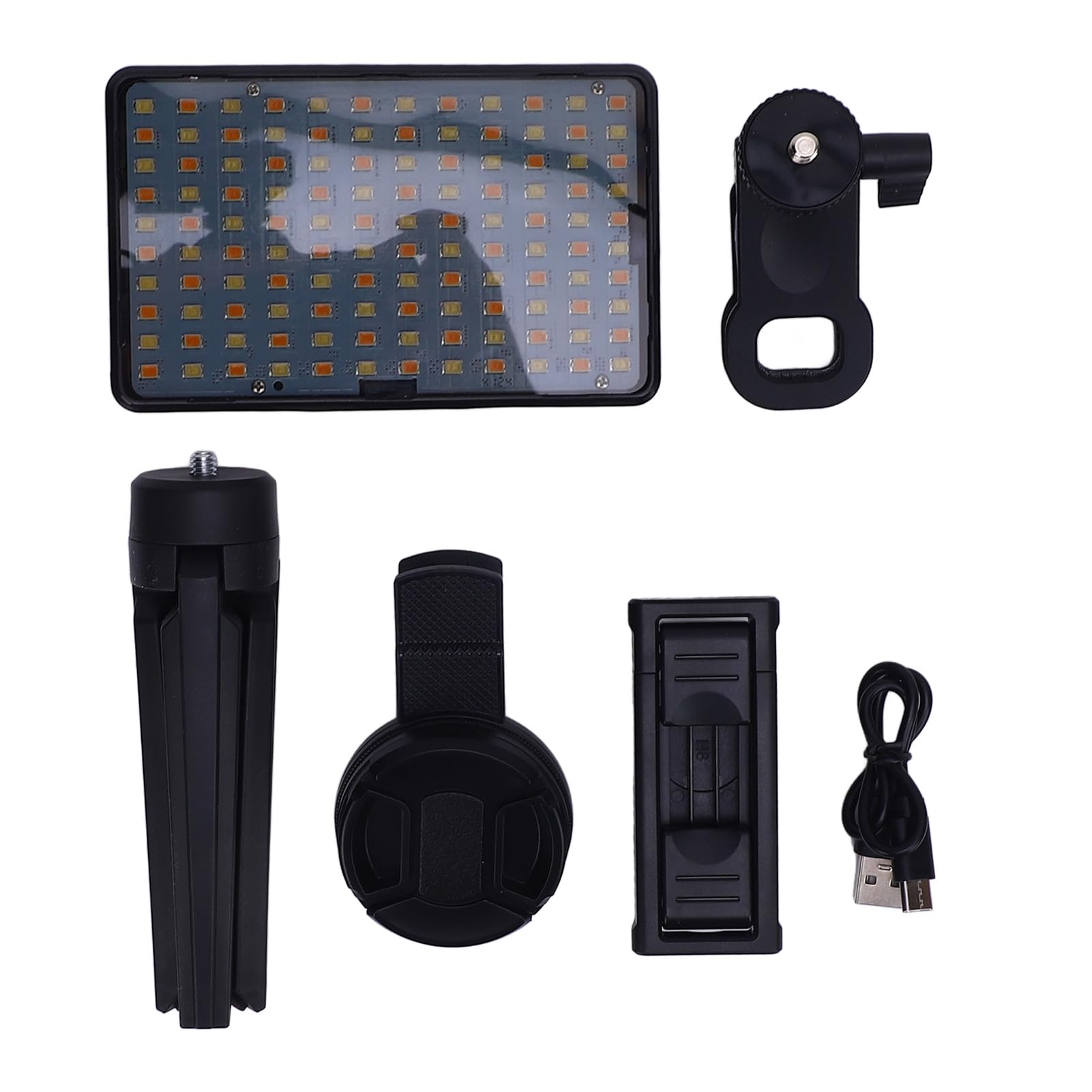 FLEXMAN Luce per Selfie con Lente Polarizzante CPL 52mm, Luminosità 2500K~9000K Illuminazione Regolabile a 120° Luce di Riempimento con Clip per Lente Polarizzata CPL Senza Fili