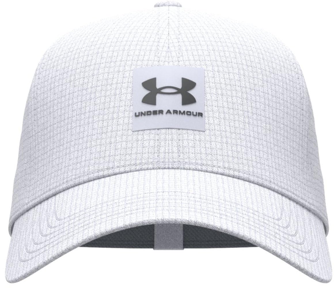 Under Armour M ISO-Chill ArmourVent Str – Cap Men, (100) White/Castlerock, S/M