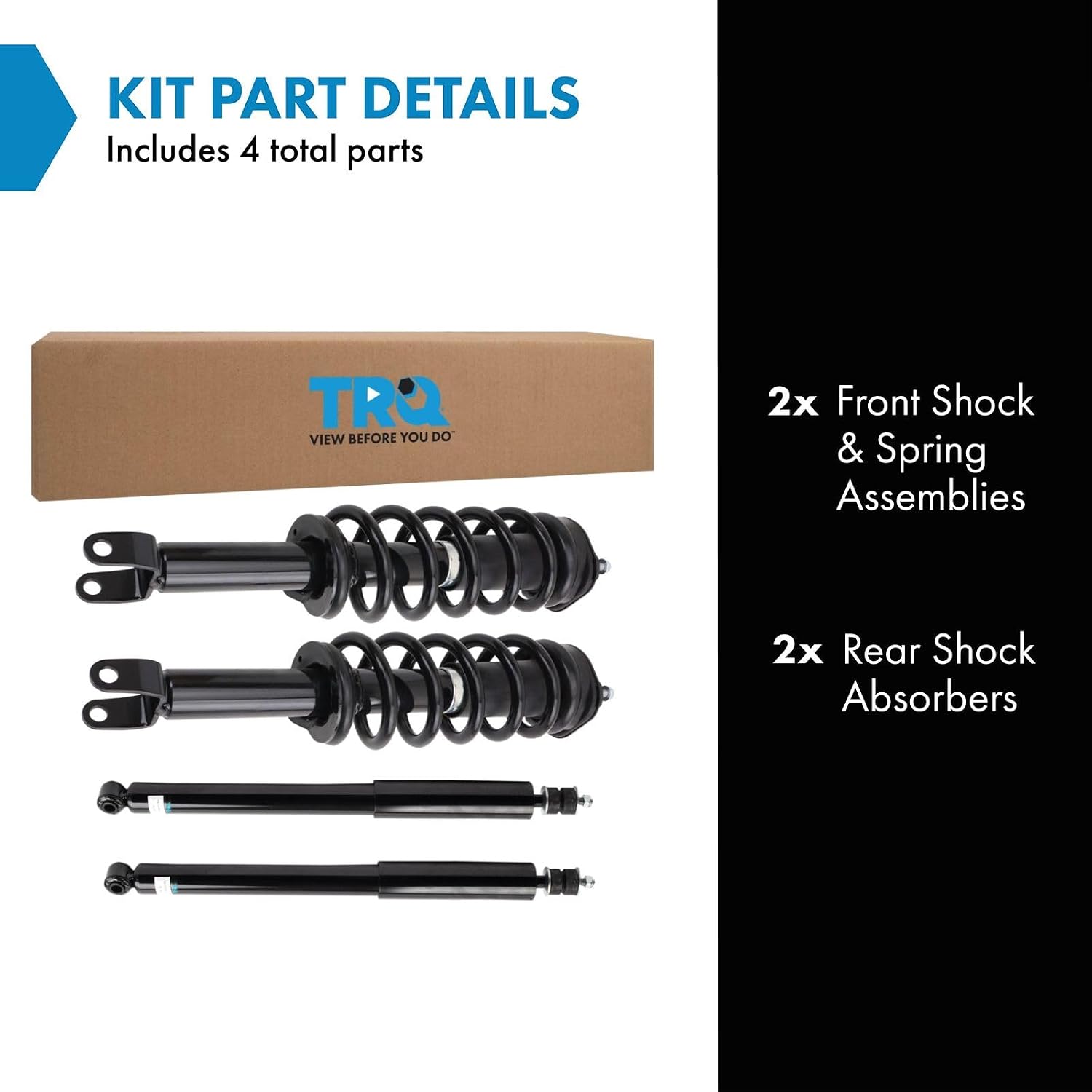 TRQ Complete Shock Assembly & Shock Absorber Kit Compatible with 2019-2023 Ram 1500