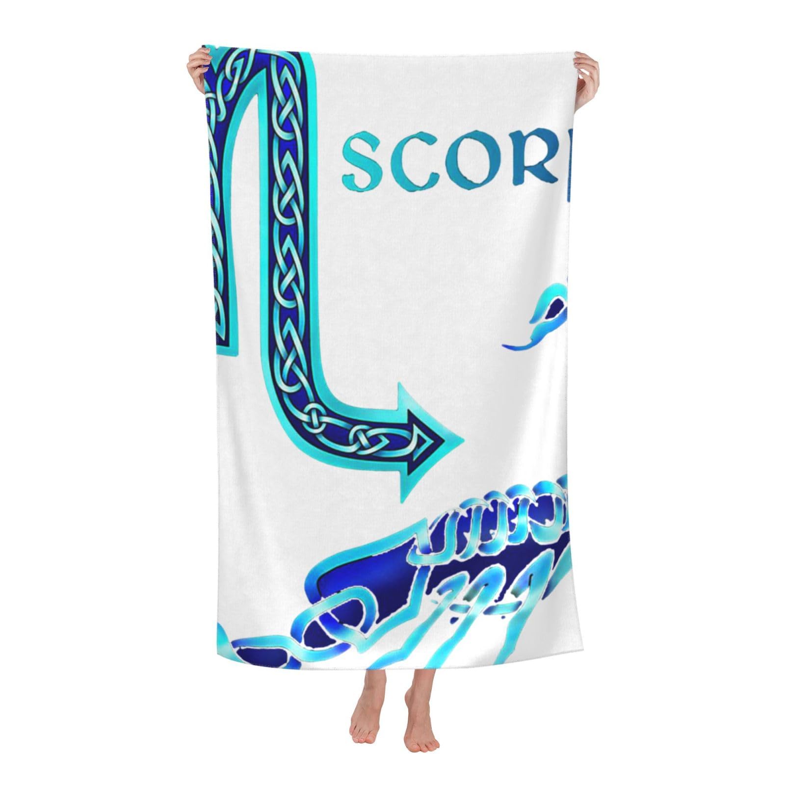 LSRCPD Beach Towel Scorpio Microfiber Beach Towels Blanket Oversized Tropical Big Extra Large XL Pool Towels Quick Dry Sandproof for Women Girls Kids