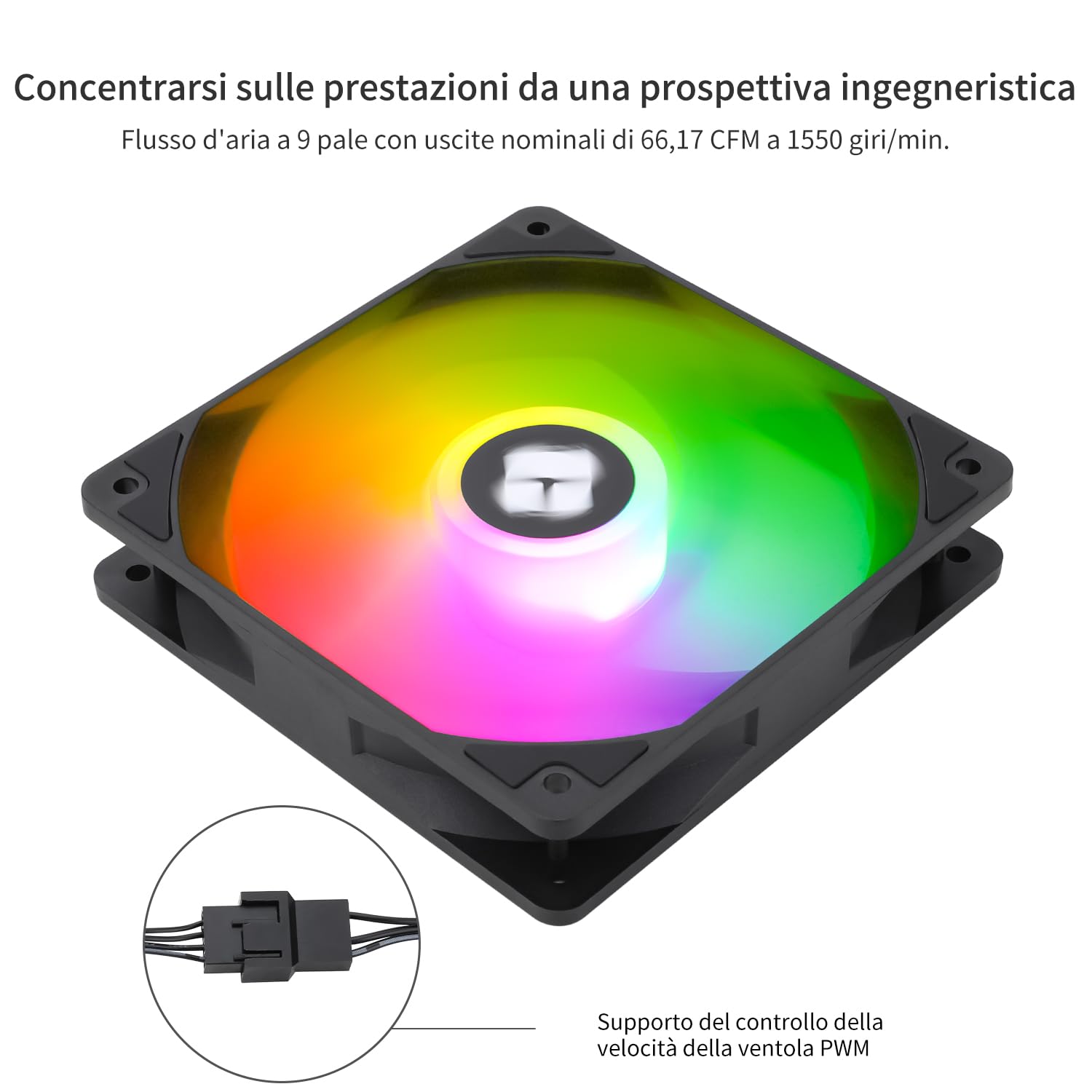 Thermalright TL-C12C-S - Ventilador de CPU (120 mm, carcasa ARGB, ventilador de 4 pines