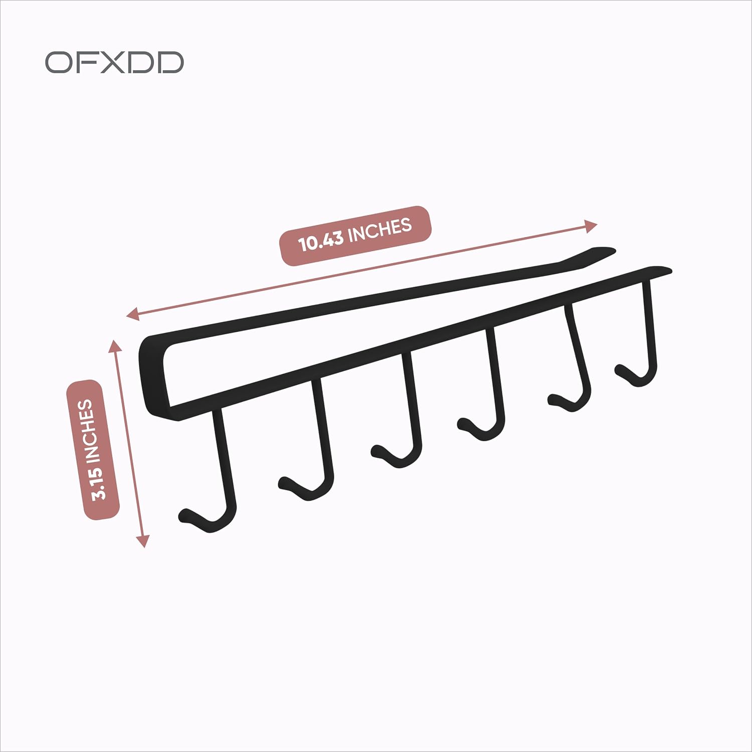 Hook Under Cabinet Hanger Rack - Hooks Under Shelf Mug Hanger/Holder - Tea, Сoffee Cup Hooks Under Cabinet - Hanger Rack for Kitchen, 3 Pcs image 5