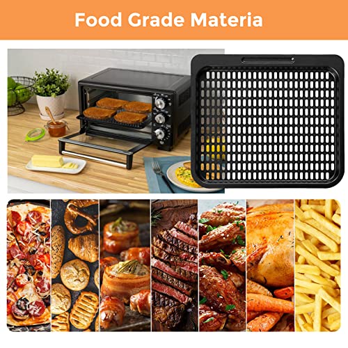 Air Fryer Cooking Tray For Instant Vortex Plus10 Qt, 2 Pcs Food Grade Nonstick Replacement Rack Parts Grill Pan Crisper Plate For Powerxl Chefman Innsky Crownful 10.6Qt Air Fryer Oven, Dishwasher Safe #TOP6