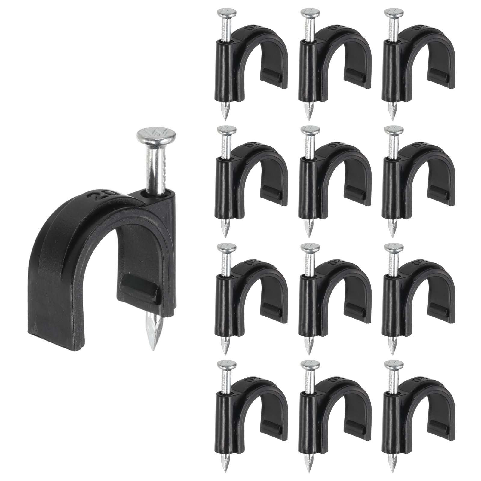 PATIKIL Half Clamp J-Hook with Nail 3/4" / 20mm