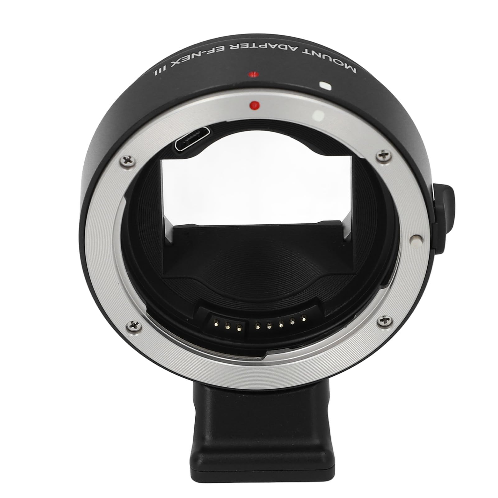 Adattatore per Obiettivo con Attacco EF Messa a Fuoco Automatica Anello Contatti Elettronici USB per Fotocamere NEX Montabile su Treppiede