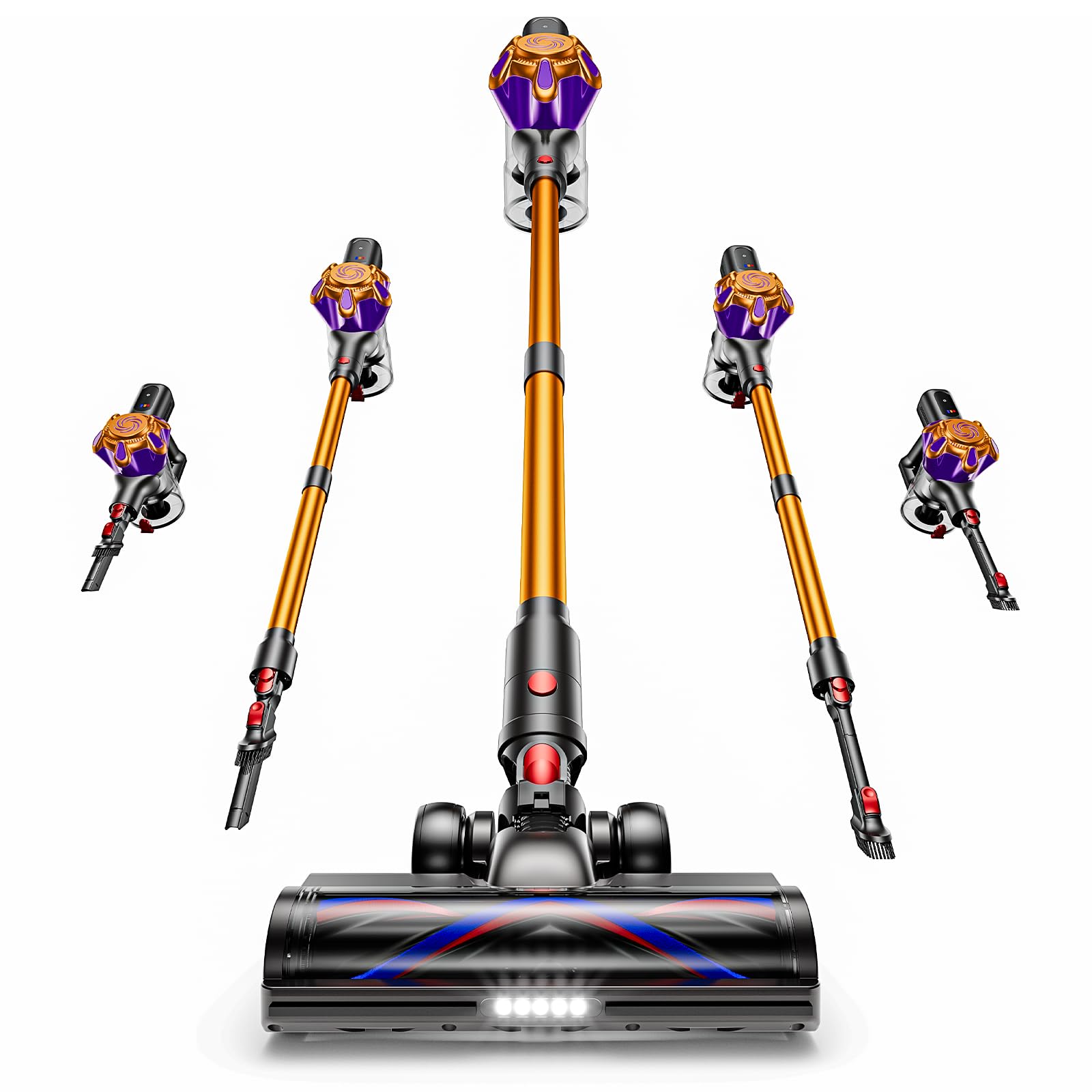 Zulyxio Cordless Vacuum Cleaner — 580W 50Kpa Powerful Stick Vacuum with 65