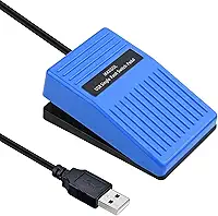 iKKEGOL Pedal USB óptico digital 2023 atualizado, controle de jogo com interruptor de pé único USB, teclado de mouse programável com pedal para videogame Push to Talk, transcrição HID (pedal único)