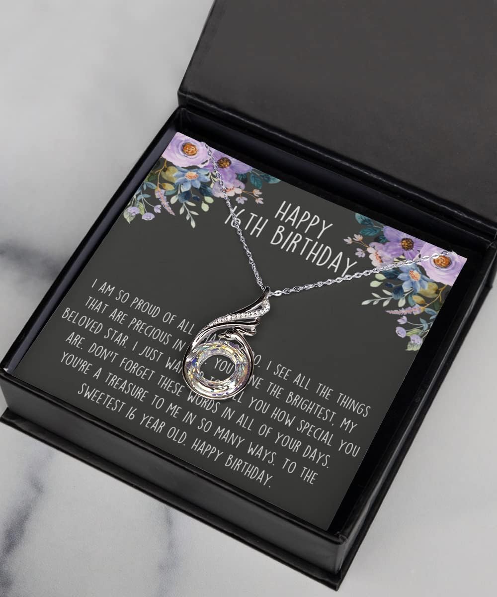 Rising Phoenix Necklace 16th Birthday Gift Girl, Sweet 16 Gift for Girl, Sweet 16 Rising Pheonix Necklace, Gift for 16 Year Old Girl, Sweet Sixteen