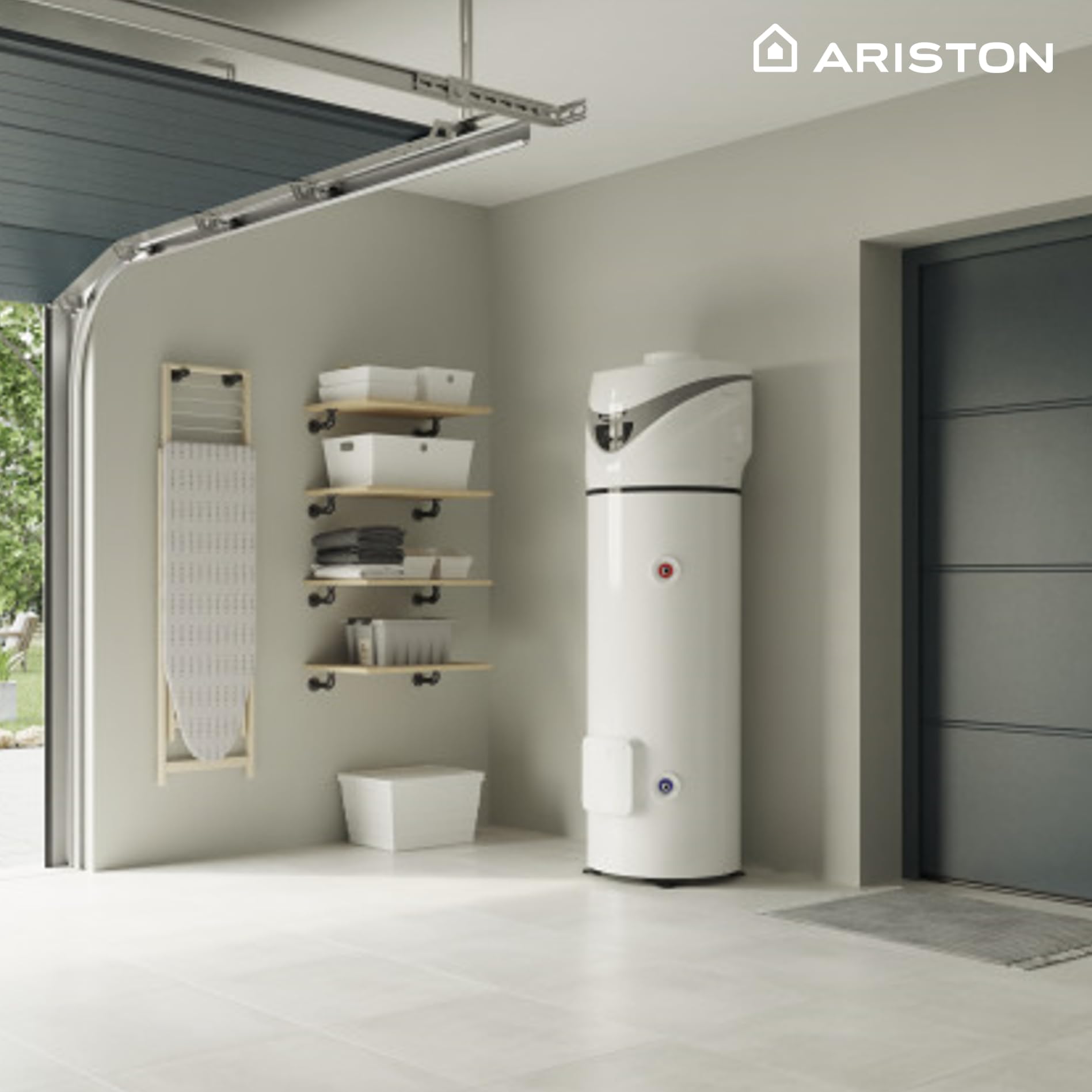 Ariston Nuos Primo, Chauffe-Eau Thermodynamique 250 Litres, Air Ambiant, 65% d’Economies d’Energie [Classe énergétique A]