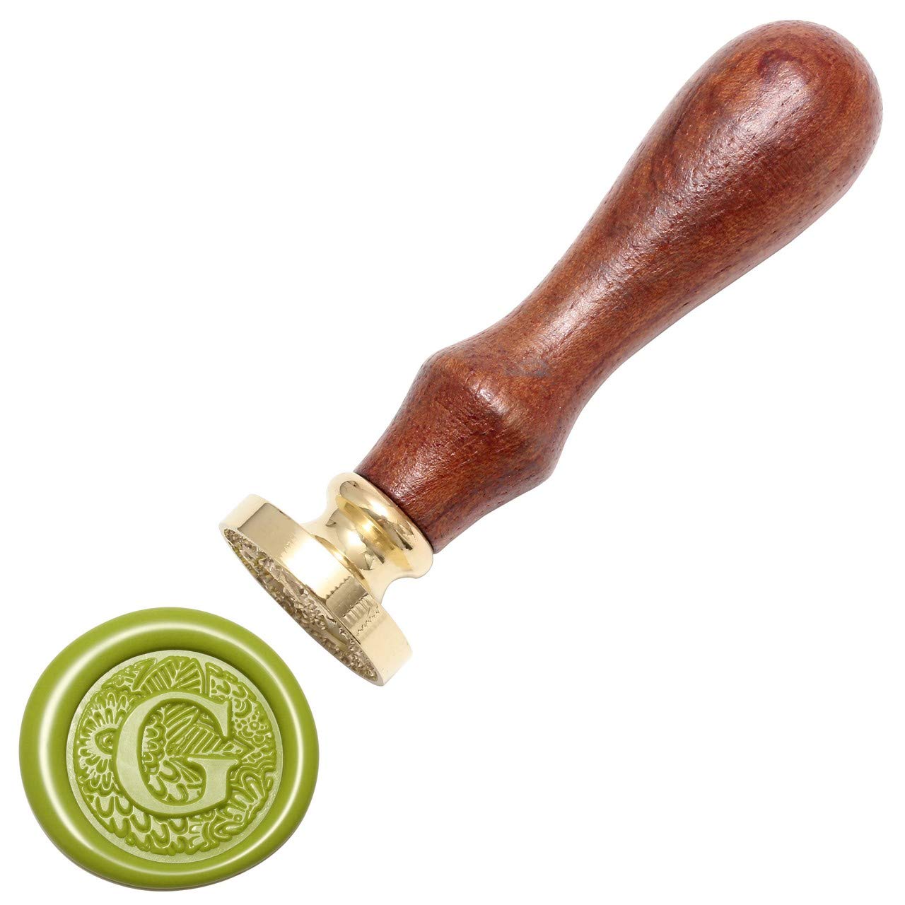 Tampon à Cire Phénix En Laiton 25mm - Tête Amovible, Manche En Bois, Pour Invitations Mariage Anniversaire Noël - 4
