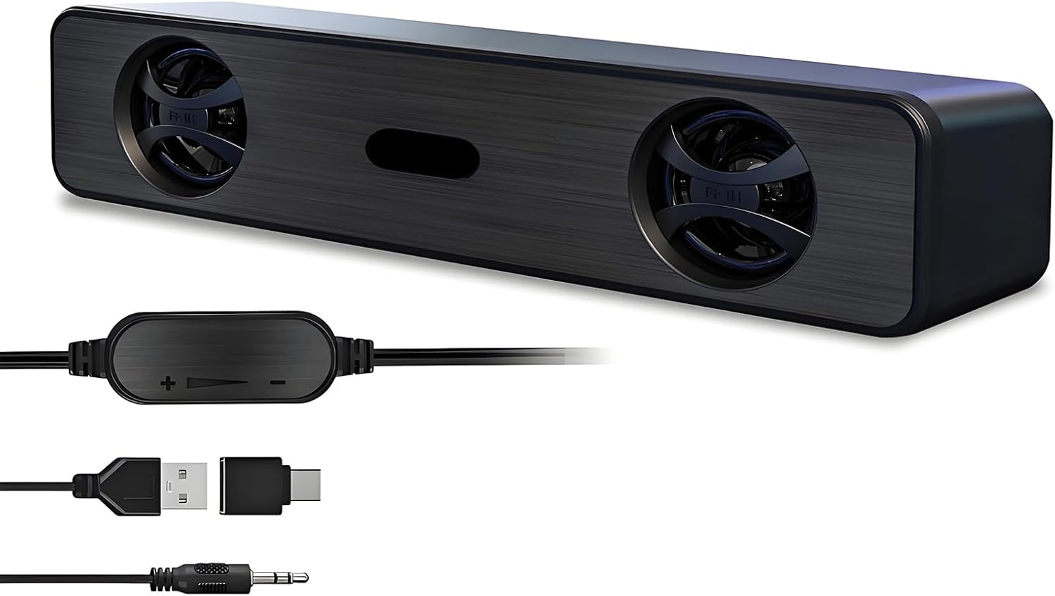 2.0 PC Speaker，Wired & USB Computer Speakers for Desktop PC & Laptop, Gaming Monitor with Sound Bar