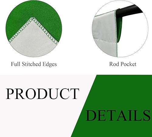 Miniatura 6 de KUSKX010 - Telón de fondo de pantalla verde blanco de 5 x 7 pies, 2 en 1, reversible, color verde Chromakey, para transmisión en vivo, toma de