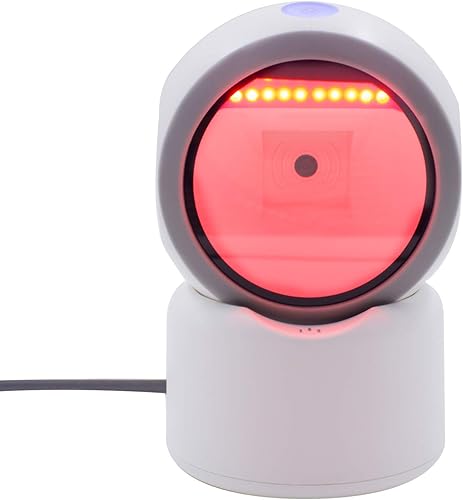 Escáner de código de barras QR 2D, symcode Omnidireccional Manos Libres USB Lector de Código de Barras Automático para Pagos Móviles Computadora