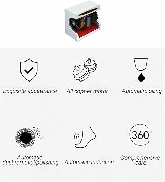Automatic Electric Shoe Polishing Machine, Commercial Shoe Polishing Machine, Automatic Induction Small Shoe Polisher for Home Shop Hotel Lobby