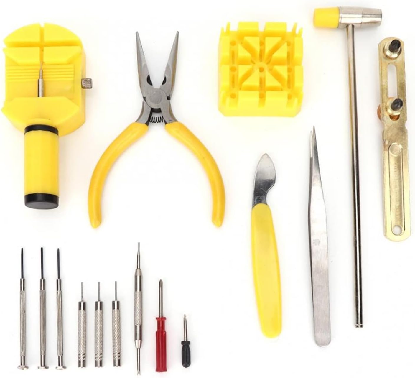16pcs Quality Multifunctional Watch Repair Tool Kit Watch Back Case Opener Tweezers Screwdriver Set Watch Strap Adjuster Set Watch Repair Tool Kit