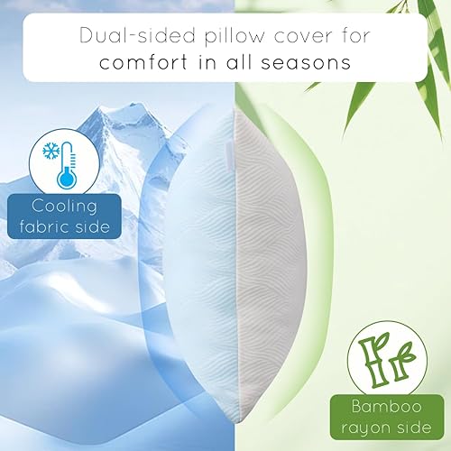 Miniatura 6 de pillosophy Almohada Loft ajustable original • Relleno de espuma viscoelástica triturada con gel • Funda refrescante lavable de doble cara • Perfecto