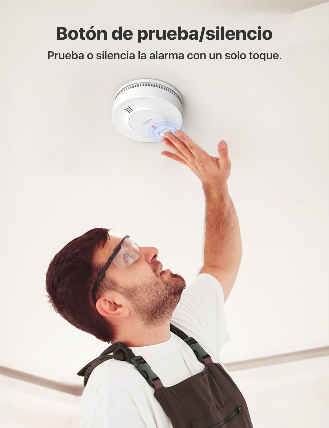 X-Sense Detector de Humo Mejorado batería de 10 años, Alarma de Incendio con Sensor fotoeléctrico, Alarma de Incendio certificada CE y TÜV Rheinland EN14604, SD19, 10 Piezas