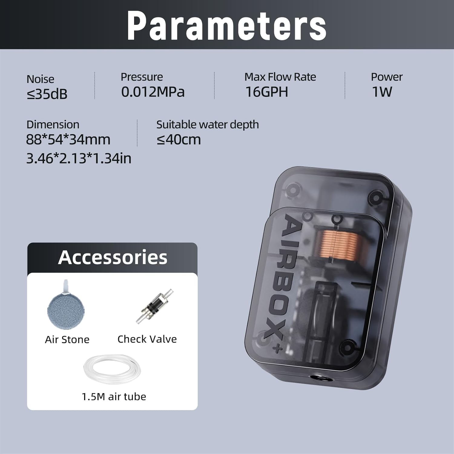 Aquarium Heater,Fish Tank Heater,Dual-chip Intelligent Temperature Control,Has a Variety of Intelligent Security Protection Functions.Aquarium Air Pump,Ultra-Quiet/Small Size/More Output Fish Tan