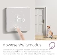 BEOK CONTROLS Digitális Termosztát Gázkazánhoz WiFi Okos Szobatermosztát Padlófűtéshez Alexa Google Home Kompatibilis Fehér 5