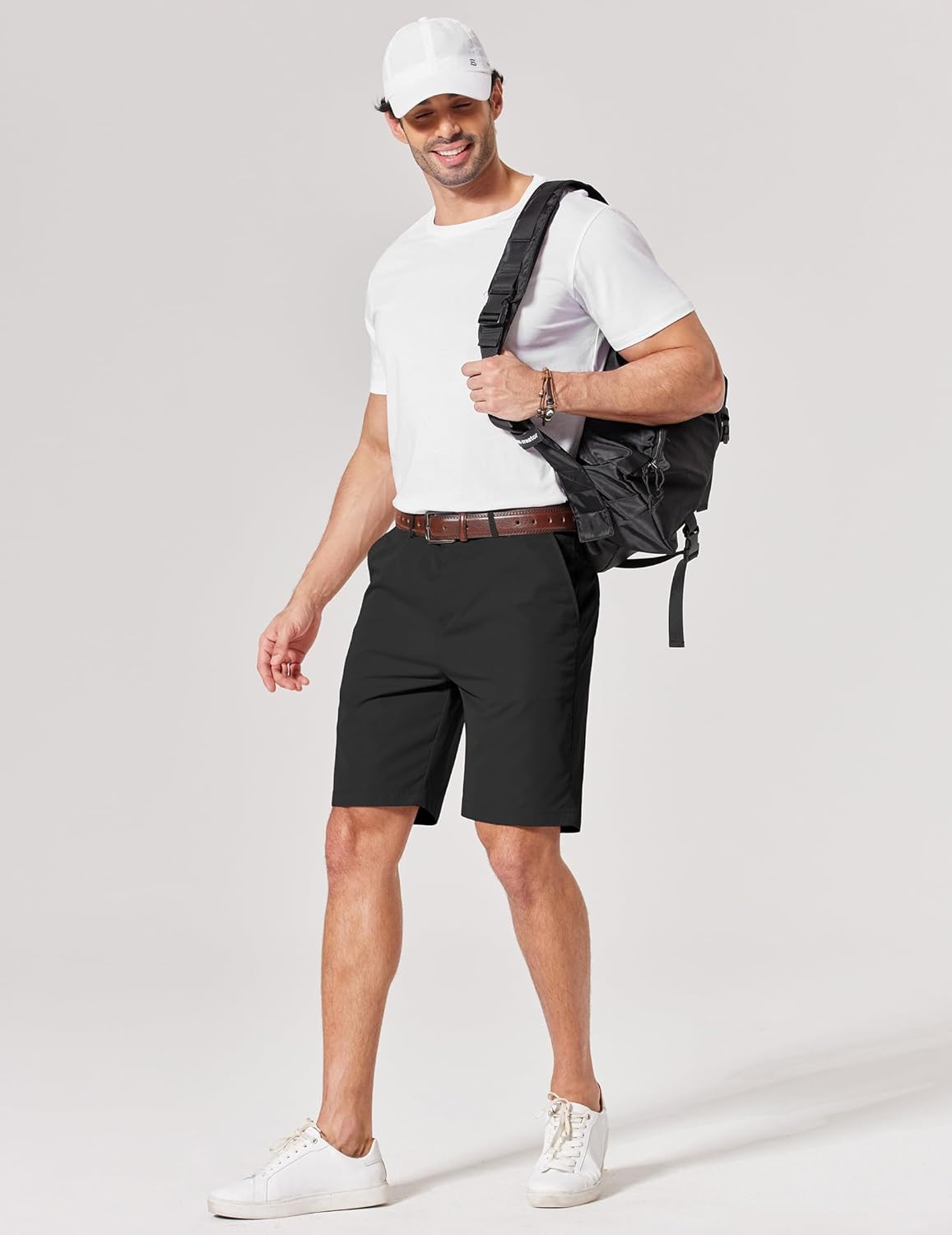 COOFANDY Men's Casual Shorts 9 Inch Flat Front Lightweight Summer Beach Vacation Shorts with 4 Pockets - Image 5