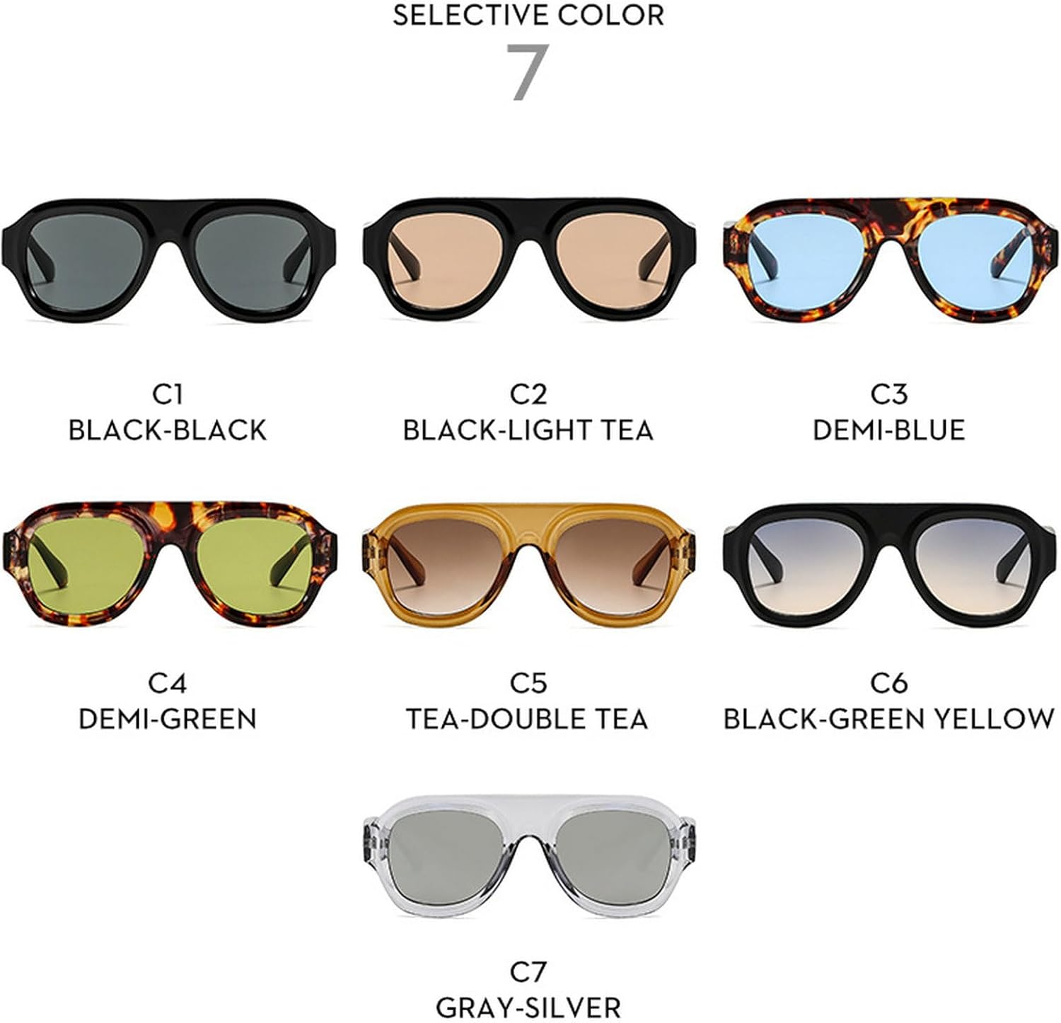 Retro Square Sunglasses for Women Fashion Gradient Shades UV400 Trending Men Pilot Sun Glasses image 5