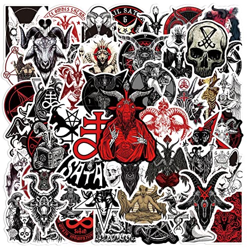 50 pièces diable satan autocollants décalcomanies pour bouteille d'eau ordinateur portable bagages voiture vélo vélo étanche vinyle autocollants Pack