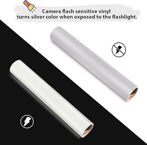 Miniatura 2 de TECKWRAP Vinilo adhesivo cromado reflectante plateado, vinilo sensible para proyectos de calcomanías de manualidades, cortadores de manualidades, 1