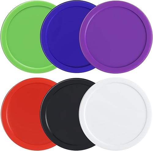 Vista 9 de Coopay 3 1/4 Inches Air Hockey Pucks 6 Pack Full Size Heavy Replacement Pucks for Game Tables Equipment Accessories Verde