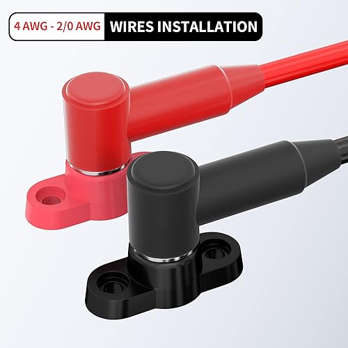 Miniatura 3 de Paquete de 10 cubiertas de terminal de batería para poste de batería de 14", 516", 38", cubierta protectora de terminal de silicona para cable de