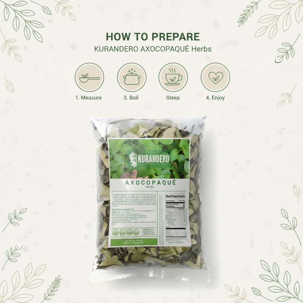 KURANDERO Axocopaque Herbal Tea – 4 oz (113g) – 100% Natural Hojas de Axocopaque – Traditional Loose Leaf Tea from Mexico – Caffeine-Free, Vegan, Farm-Grown - Image 3