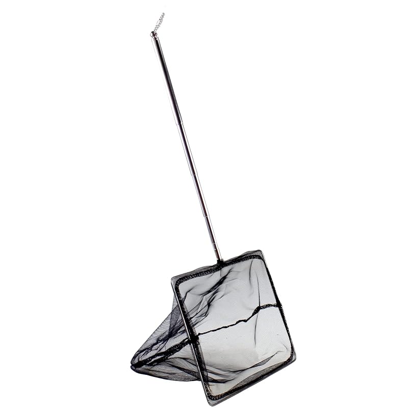 Rede para Aquário AQUANEAT com Cabo Telescópico Ajustável para Peixes, 20,32 cm