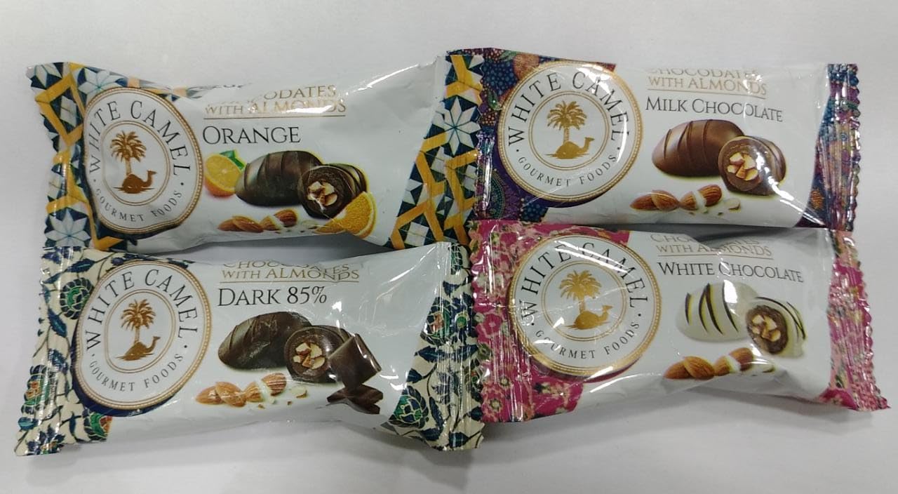 White Camel Date With Pieces Of Almond Coated In Assorted Chocolate 85% dark, Milk, Orange, & White 500g Packet (UAE) (B0C8DGM57X) Amazon Price History, Amazon Price Tracker