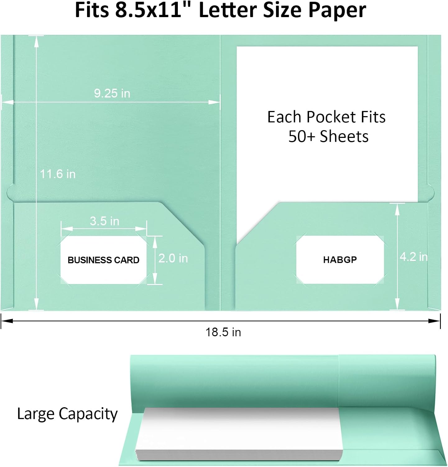 HABGP Paper Folders with Pockets, 5 Color Heavy Duty Two Pocket Folder image 5