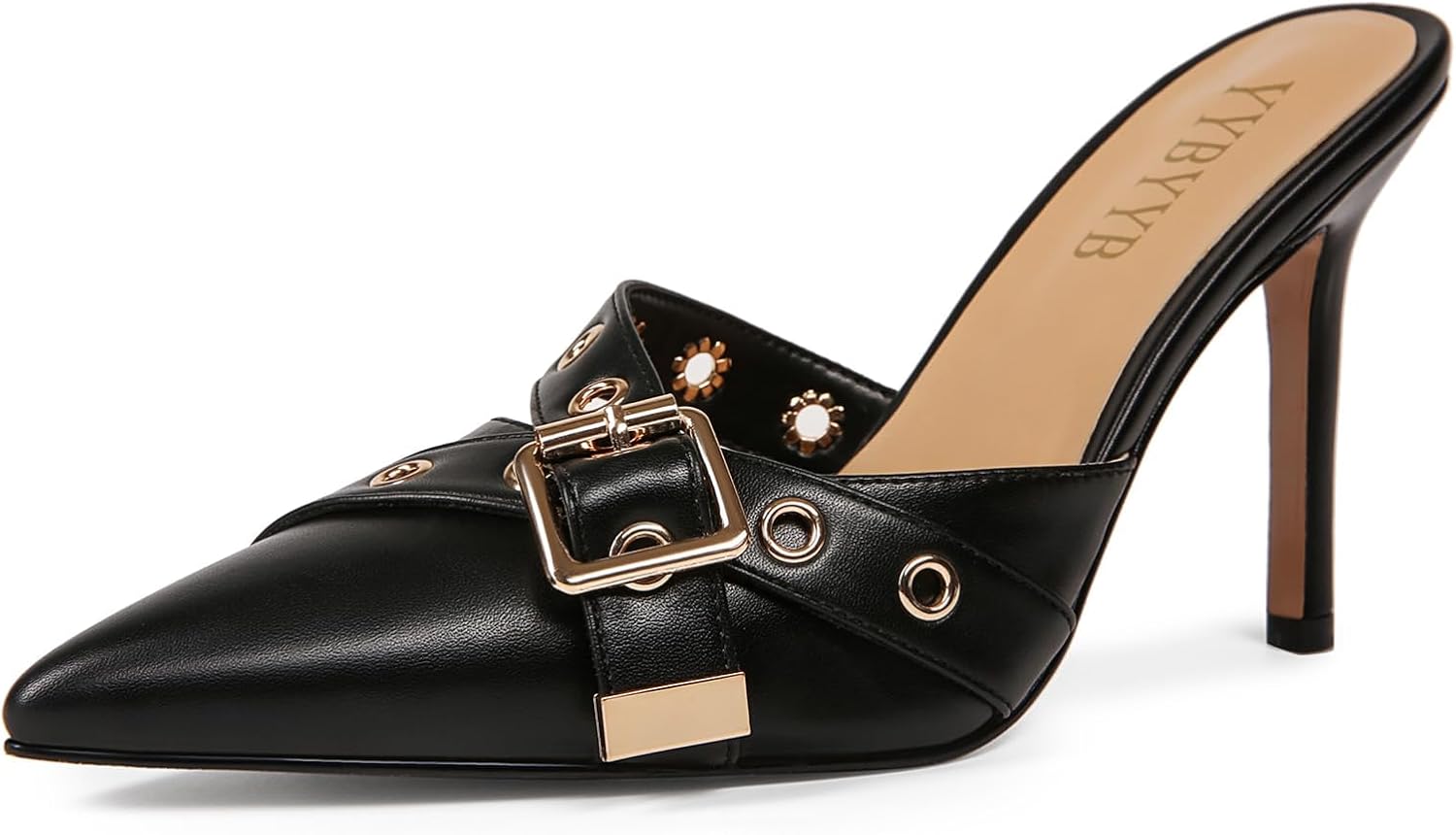 Women's High Heels Pointed Closed Toe Mule Heels Bow Studded Stiletto Heel Dress Bridal Elegant Wedding Sexy Party Pumps shoes